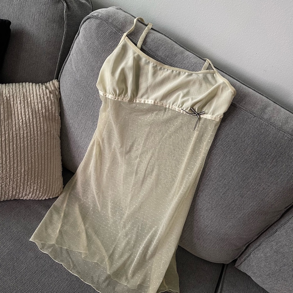 Vintage Cream Mesh Nightgown